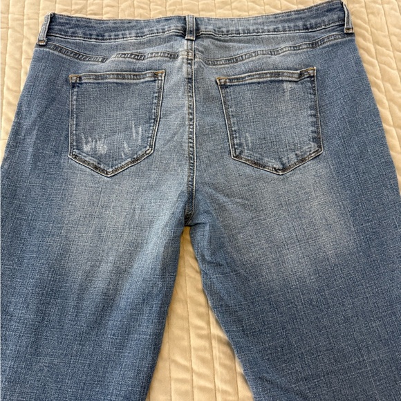 Sonoma Goods For Life Bootcut Jeans Blue Stretch Denim Distressed - Size 16 - Picture 10 of 10